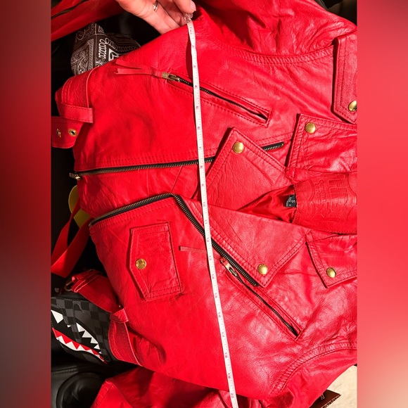 Vintage Genuine Leather red jacket - Picture 13 of 16